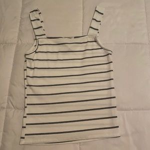 White Stripe Tank Top